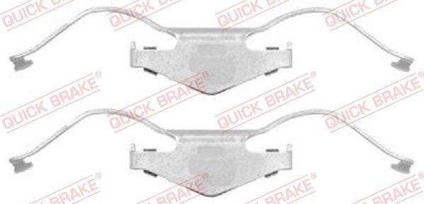 Priedų komplektas, diskinių stabdžių trinkelės QUICK BRAKE 109-1297
