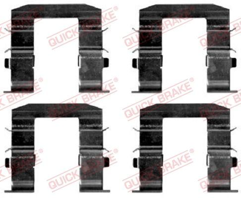 Priedų komplektas, diskinių stabdžių trinkelės QUICK BRAKE 109-1665