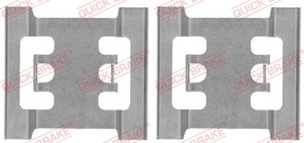 Priedų komplektas, diskinių stabdžių trinkelės QUICK BRAKE 109-1688