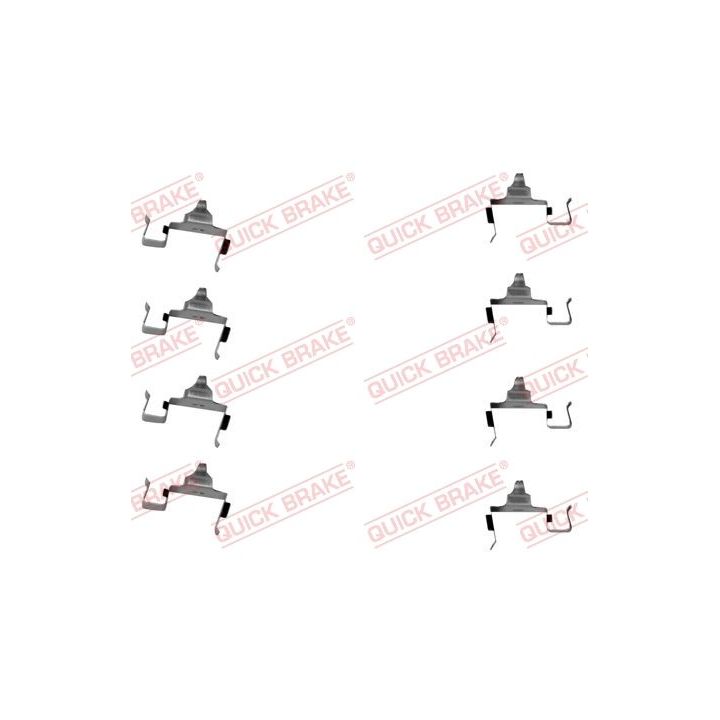 Priedų komplektas, diskinių stabdžių trinkelės QUICK BRAKE 109-1697