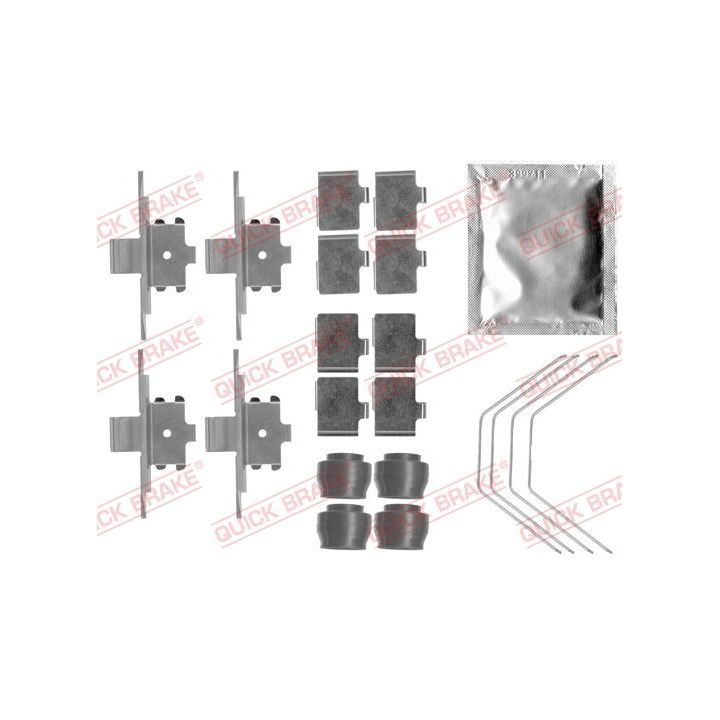 Priedų komplektas, diskinių stabdžių trinkelės QUICK BRAKE 109-1791