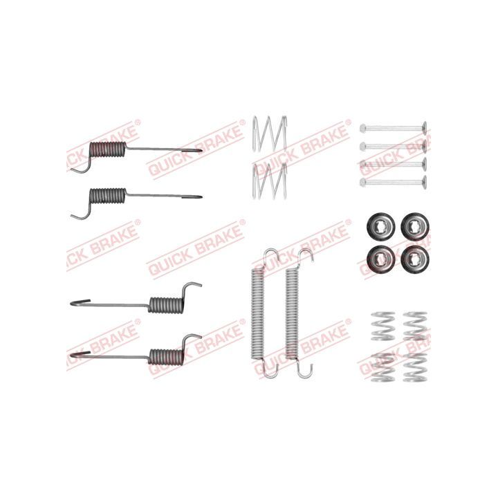 Priedų komplektas, stovėjimo stabdžių trinkelės QUICK BRAKE 105-0046