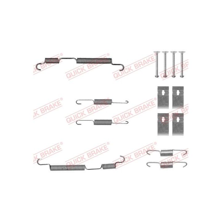 Priedų komplektas, stabdžių trinkelės QUICK BRAKE 105-0050