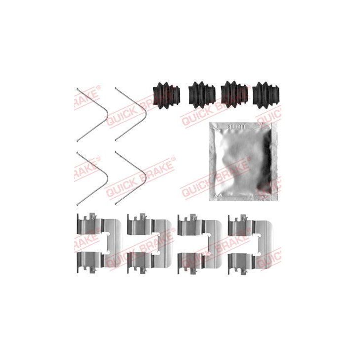 Priedų komplektas, diskinių stabdžių trinkelės QUICK BRAKE 109-0033