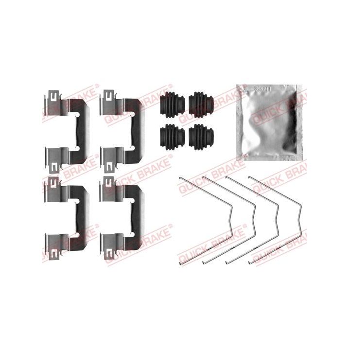 Priedų komplektas, diskinių stabdžių trinkelės QUICK BRAKE 109-0064