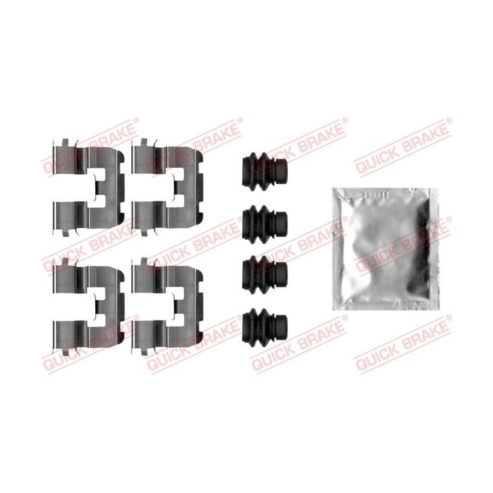 Priedų komplektas, diskinių stabdžių trinkelės QUICK BRAKE 109-0039