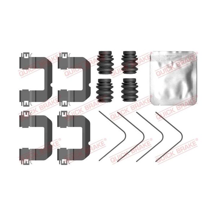 Priedų komplektas, diskinių stabdžių trinkelės QUICK BRAKE 109-0102