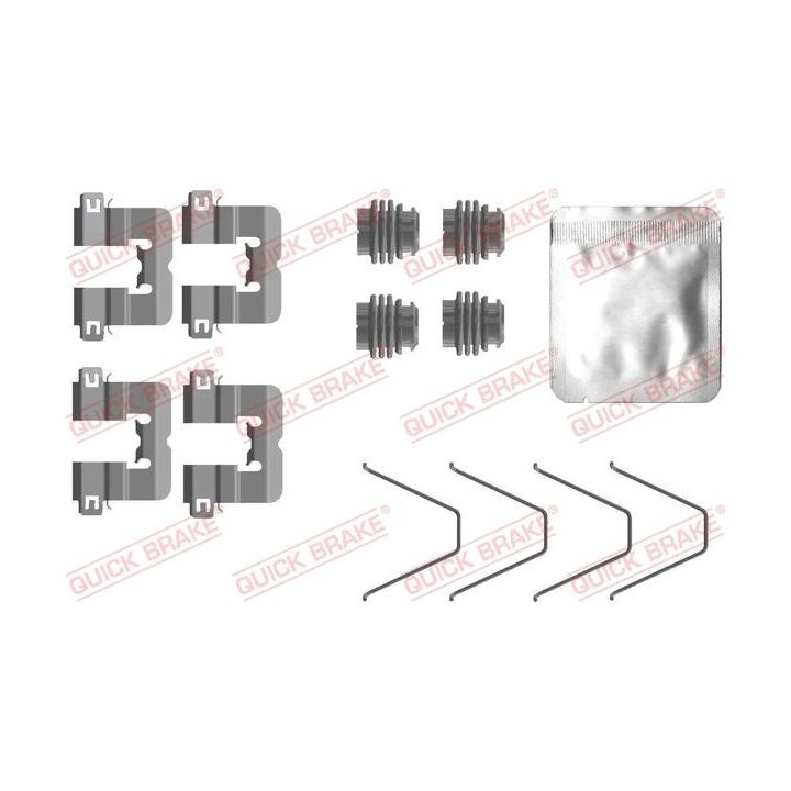 Priedų komplektas, diskinių stabdžių trinkelės QUICK BRAKE 109-0114