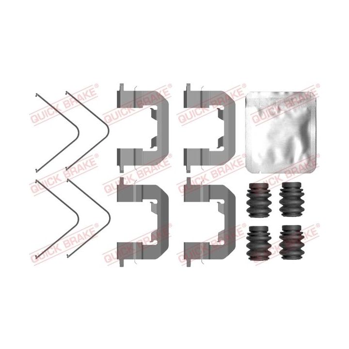 Priedų komplektas, diskinių stabdžių trinkelės QUICK BRAKE 109-0123