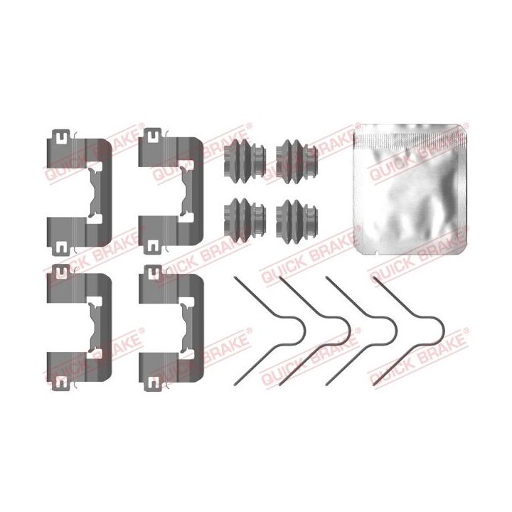 Priedų komplektas, diskinių stabdžių trinkelės QUICK BRAKE 109-0105