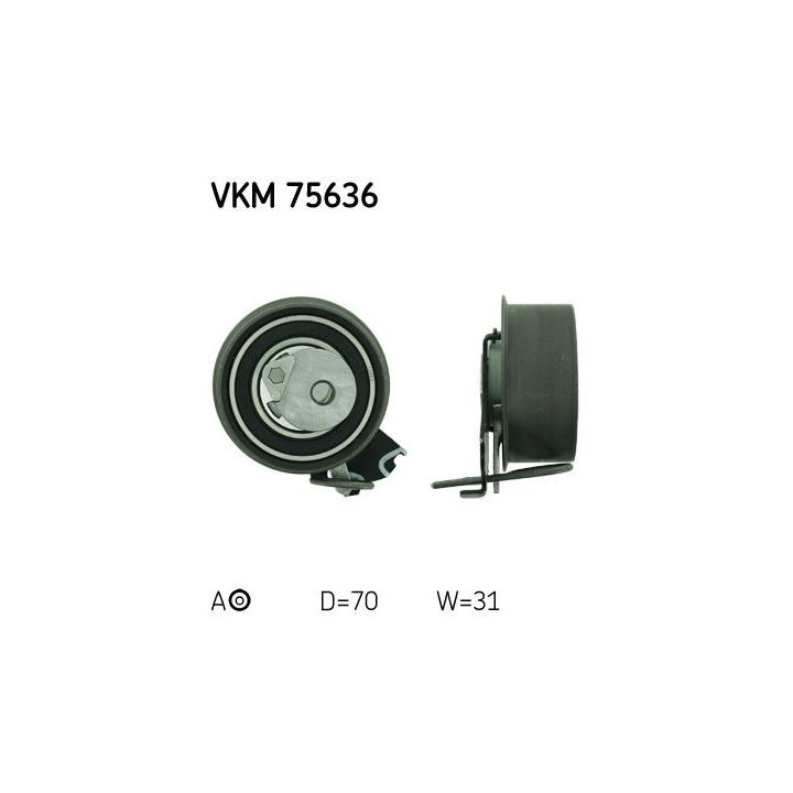 įtempiklio skriemulys, paskirstymo diržas SKF VKM 75636