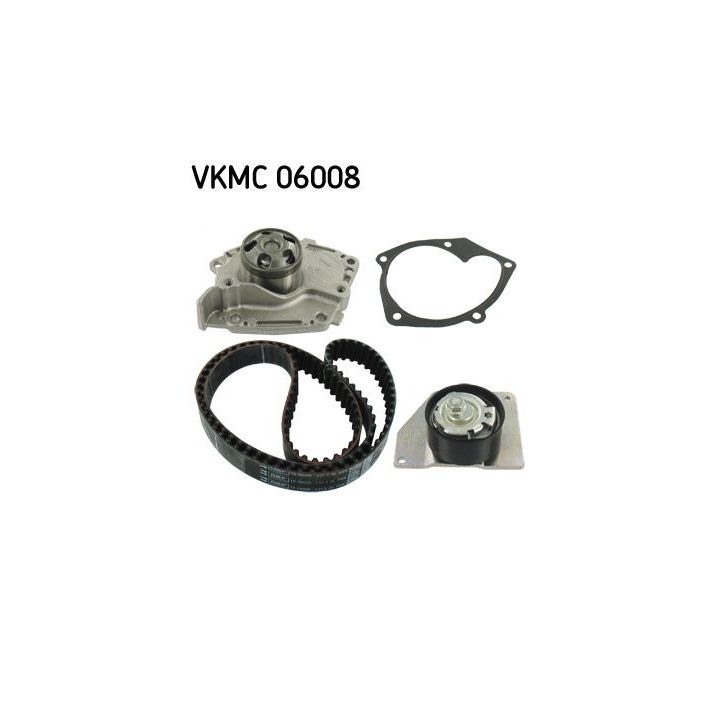 Vandens siurblio ir paskirstymo diržo komplektas SKF VKMC 06008
