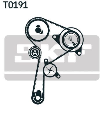 Vandens siurblio ir paskirstymo diržo komplektas SKF VKMC 06134-3