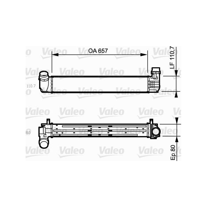 Tarpinis suslėgto oro aušintuvas, kompresorius VALEO 818870