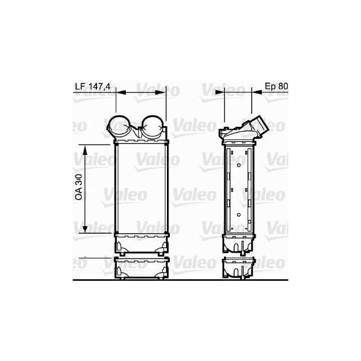 Tarpinis suslėgto oro aušintuvas, kompresorius VALEO 818841