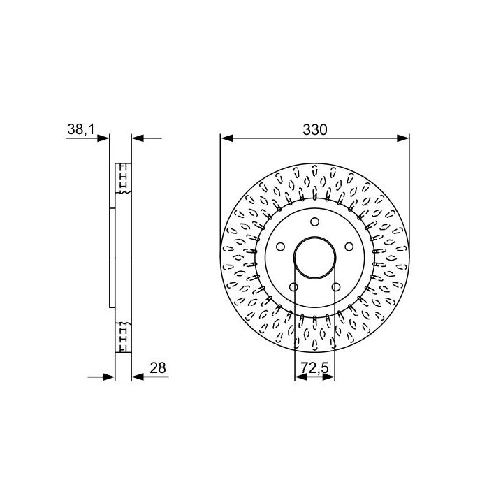 Stabdžių diskas BOSCH 0 986 479 V85