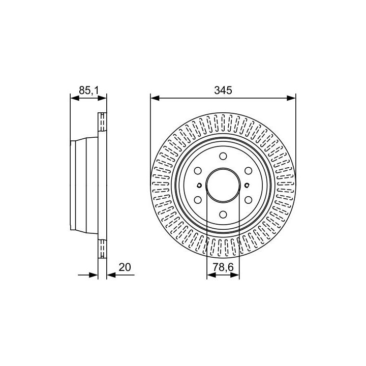 Stabdžių diskas BOSCH 0 986 479 W32
