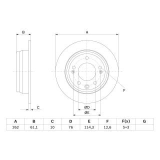 Stabdžių diskas BOSCH 0 986 479 W64