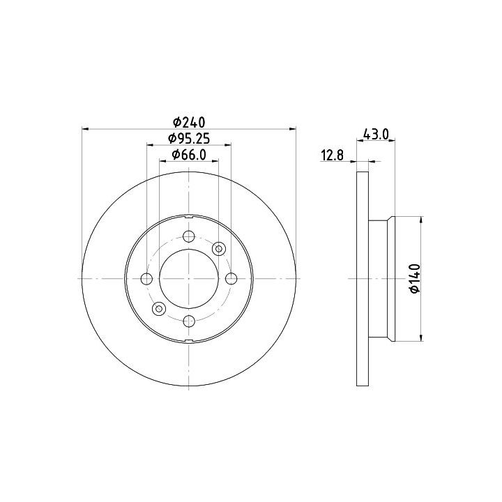 Stabdžių diskas MINTEX MDC954