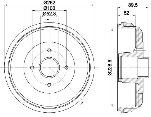 Stabdžių būgnas MINTEX MBD443