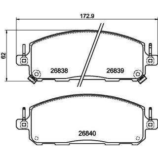 Stabdžių trinkelių rinkinys, diskinis stabdys MINTEX MDB4362