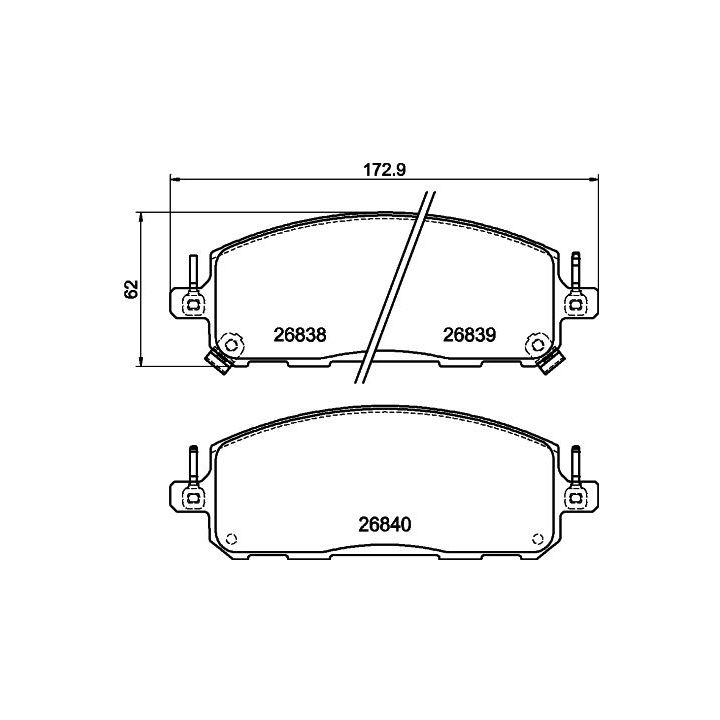 Stabdžių trinkelių rinkinys, diskinis stabdys MINTEX MDB4362
