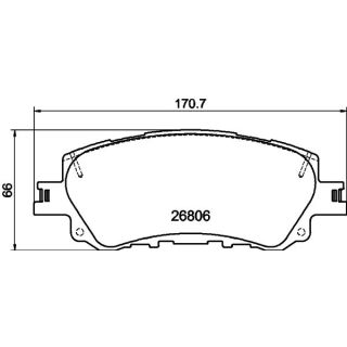 Stabdžių trinkelių rinkinys, diskinis stabdys MINTEX MDB4407