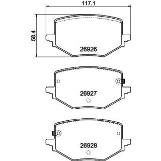 Stabdžių trinkelių rinkinys, diskinis stabdys MINTEX MDB4416
