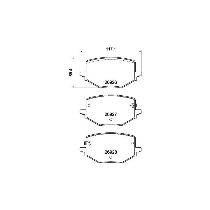 Stabdžių trinkelių rinkinys, diskinis stabdys MINTEX MDB4416