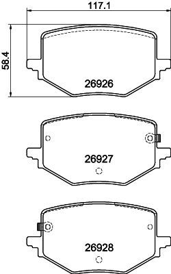 Stabdžių trinkelių rinkinys, diskinis stabdys MINTEX MDB4416