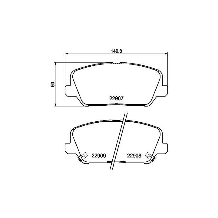 Stabdžių trinkelių rinkinys, diskinis stabdys MINTEX MDB4439