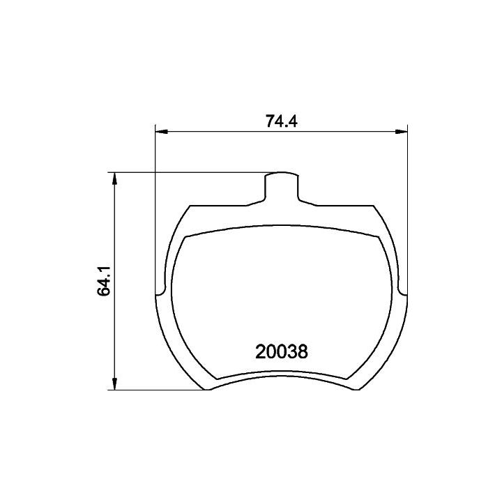 Stabdžių trinkelių rinkinys, diskinis stabdys MINTEX MLB37