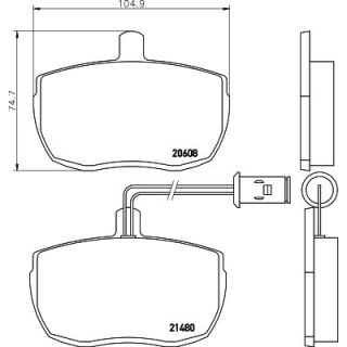 Stabdžių trinkelių rinkinys, diskinis stabdys MINTEX MLB79