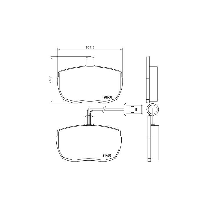 Stabdžių trinkelių rinkinys, diskinis stabdys MINTEX MLB79