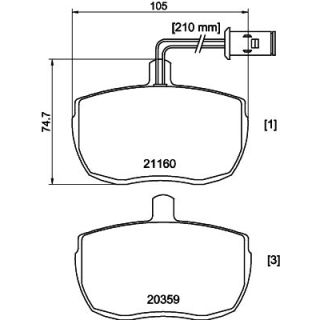 Stabdžių trinkelių rinkinys, diskinis stabdys MINTEX MLB85