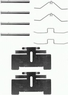 Priedų komplektas, diskinių stabdžių trinkelės MINTEX MBA974