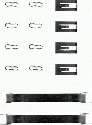 Priedų komplektas, diskinių stabdžių trinkelės MINTEX MBA984