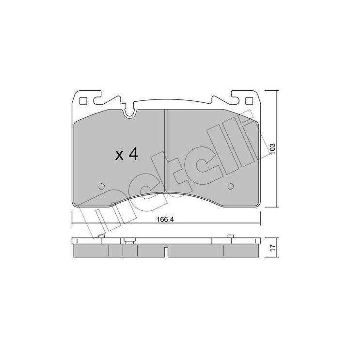Stabdžių trinkelių rinkinys, diskinis stabdys METELLI 22-1391-0