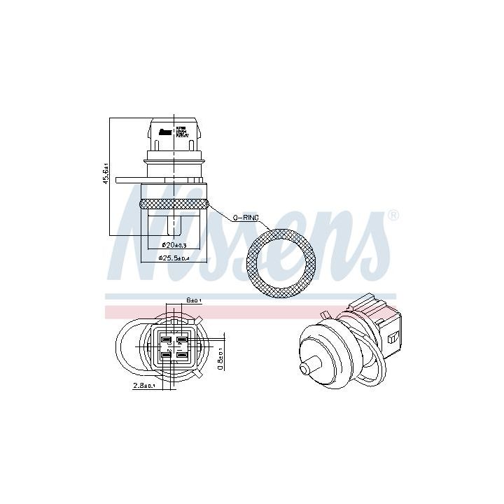 Siuntimo blokas, aušinimo skysčio temperatūra NISSENS 207000