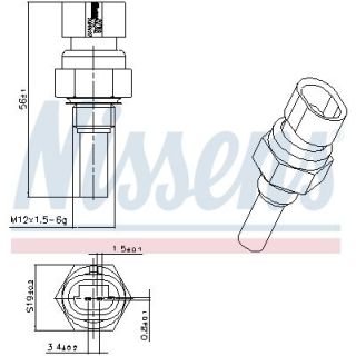 Siuntimo blokas, aušinimo skysčio temperatūra NISSENS 207005