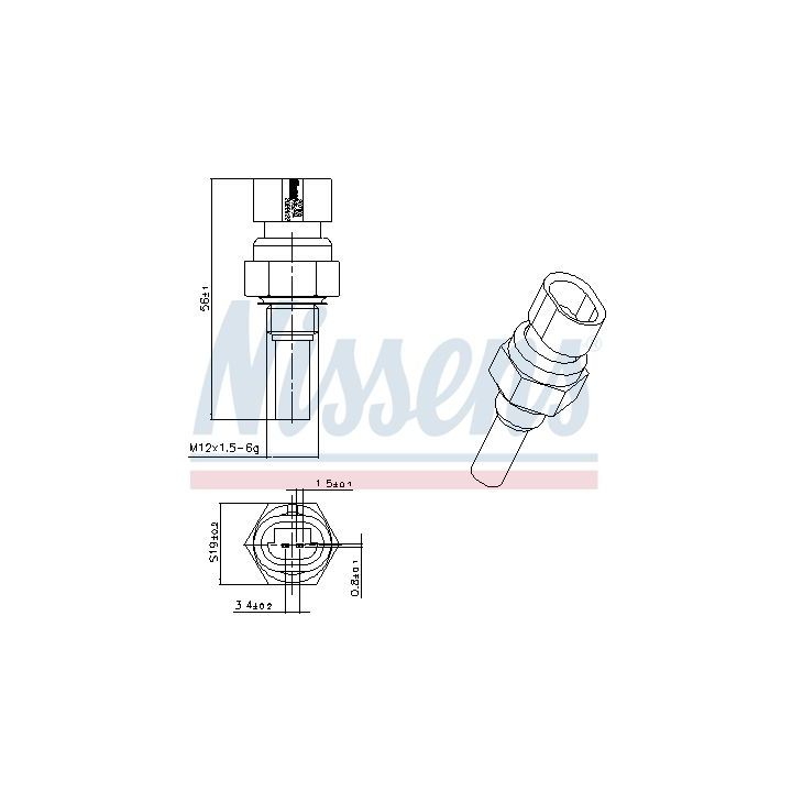 Siuntimo blokas, aušinimo skysčio temperatūra NISSENS 207005