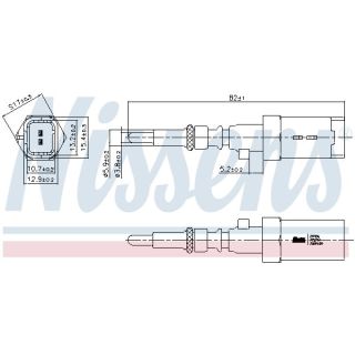 Siuntimo blokas, aušinimo skysčio temperatūra NISSENS 207016