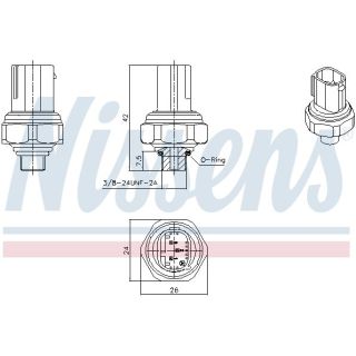 Slėgio jungiklis, oro kondicionavimas NISSENS 301070