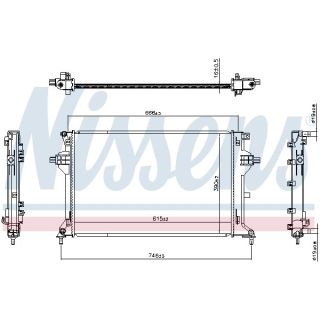 Radiatorius, variklio aušinimas NISSENS 607111