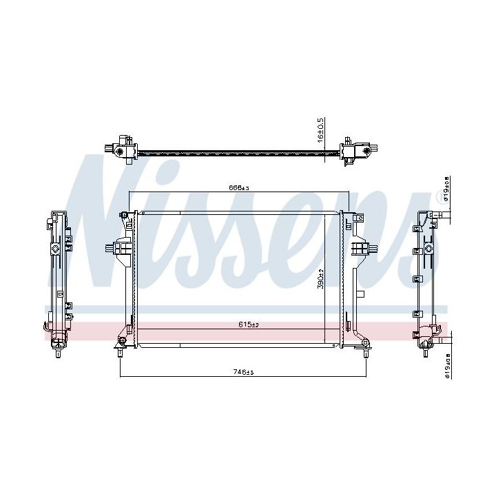 Radiatorius, variklio aušinimas NISSENS 607111