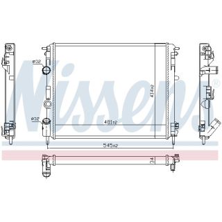 Radiatorius, variklio aušinimas NISSENS 607126