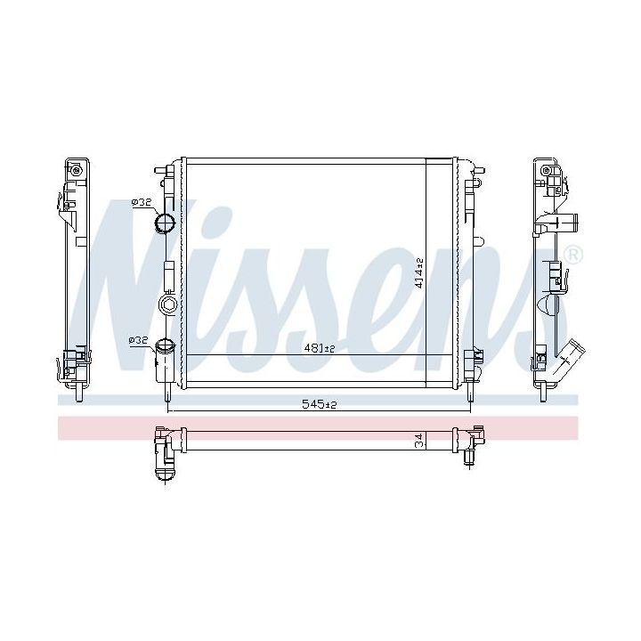 Radiatorius, variklio aušinimas NISSENS 607126