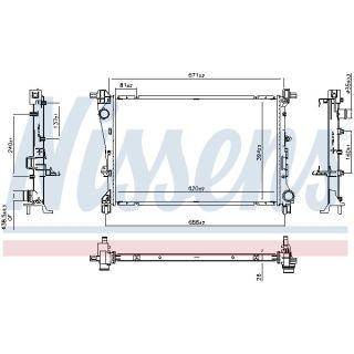 Radiatorius, variklio aušinimas NISSENS 607182