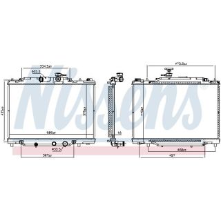Radiatorius, variklio aušinimas NISSENS 607188