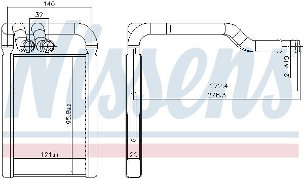 šilumokaitis, salono šildymas NISSENS 707324